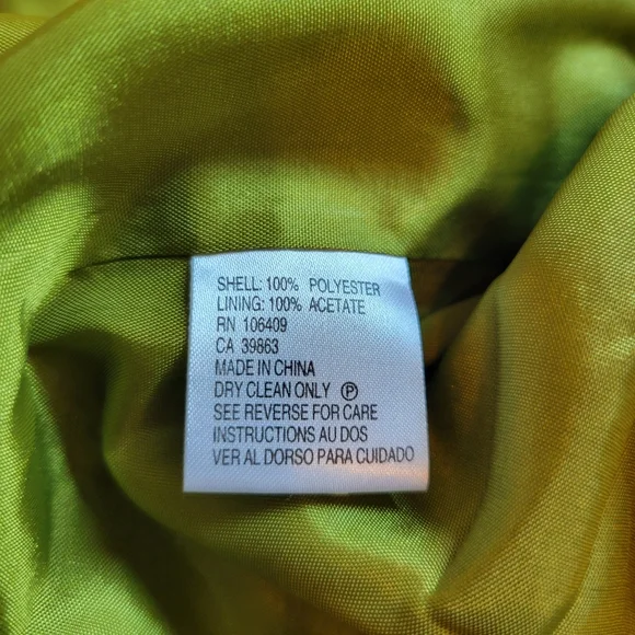 Tahari Arthur S Levine Green Jacket Blazer Open Front Mock Collar 8 Petite - Picture 9 of 10